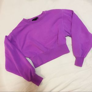 Purple Cropped Sweatshirt